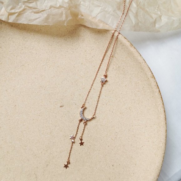 BOUTIQUE//MOON STAR PENDANT NECKLACES - Picture 4 of 7